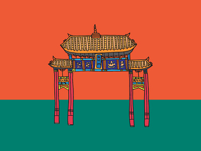 Oldest Chinatown in Canada canada canada 150 chinatown chinese gate illustration victoria