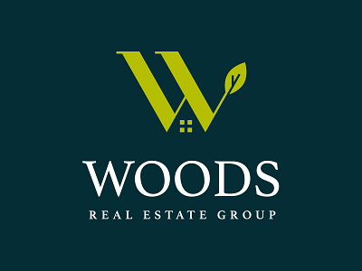 Realtor Logo house icon leaf logo real estate realtor woods