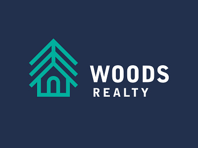 Realtor house icon logo real estate realtor tree woods