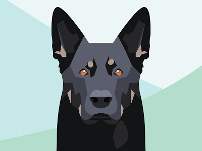 German Shepard dog german shepard illustration portrait puppy tongue vector