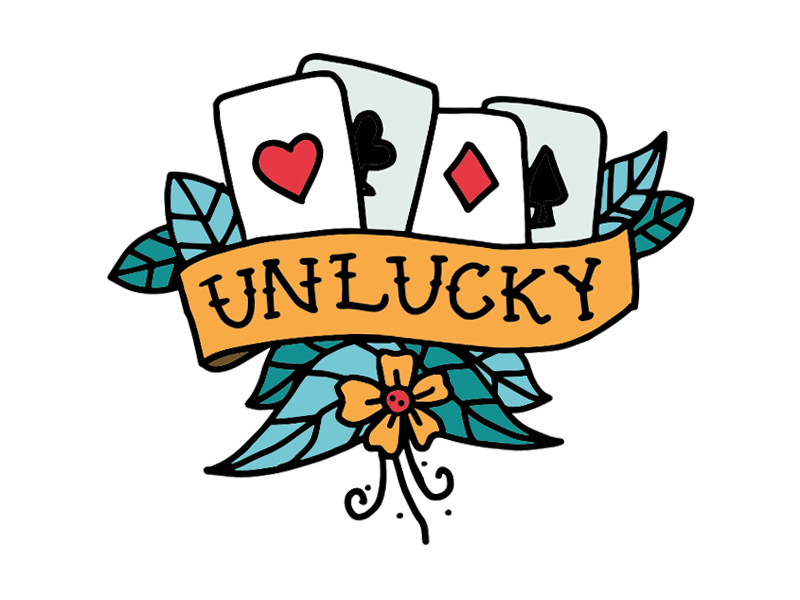 Unregrettable Tattoos american classic deck of cards jagnagra lucky stickers tattoo unlucky