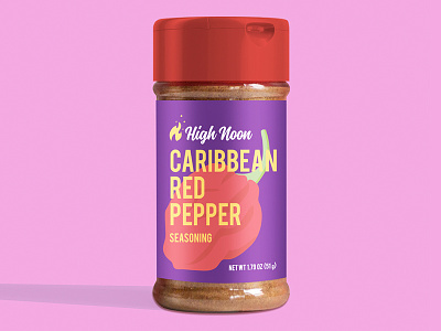 High Noon Spice graphic design illustration jamaica jar logo packaging pepper red seasoning spice