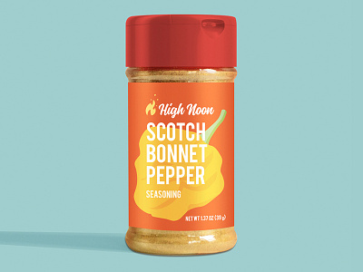 High Noon Spice graphic design graphic design logo illustration jamaica jar packaging pepper seasoning spice