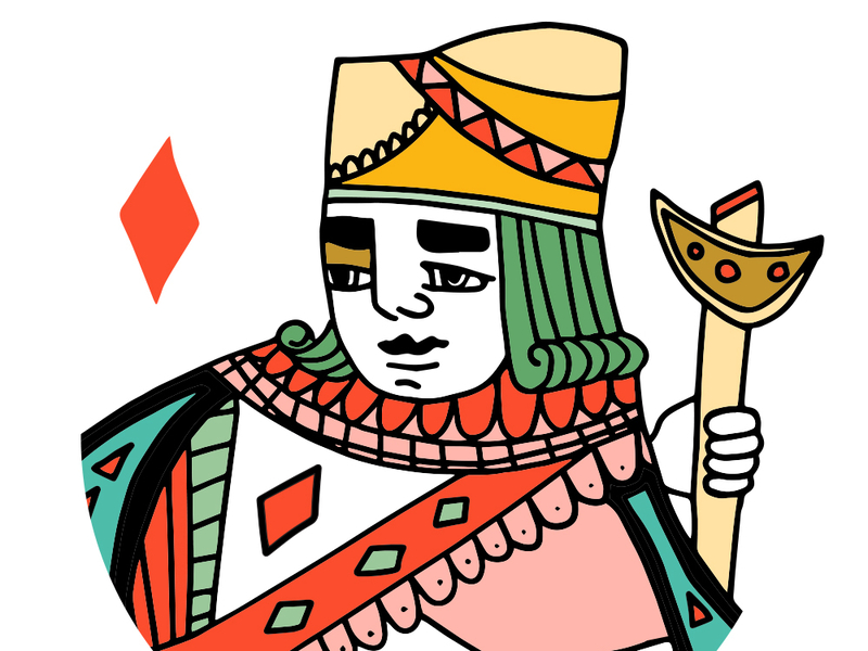 Jack of Diamonds diamonds hand drawn illustration indian jack jack of diamonds playing cards poker turban