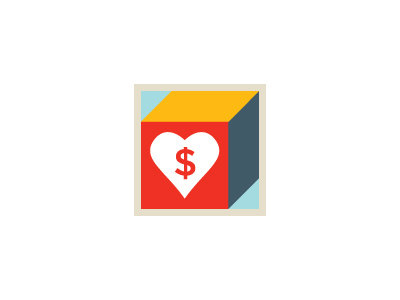 Charity gift Icon box charity gift icon illustration minimalist money symbol