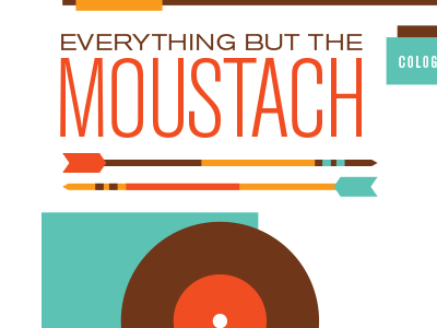 Moustachio 3 album arrow cologne illustration minimalism moustache movember record