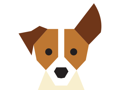 Jack Russell dog illustration jack russell terrier minimalism puppy