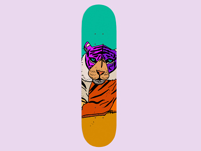 BOARD tiger animal deck illustration skate deck skateboard skateboarddeck tiger