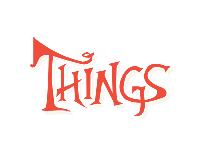 Things hand lettering things wordmark