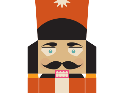 Nutcracker christmas illustration jag nagra minimalism moustache movember nutcracker vector