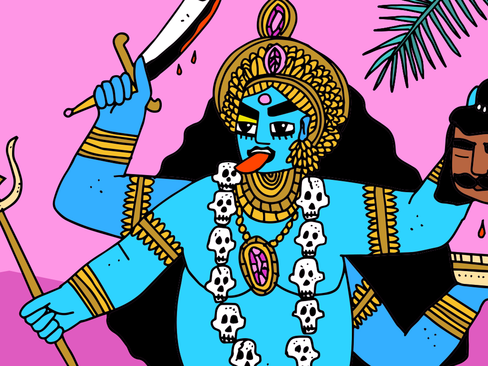 Maa Kali Drawing - Easy and Step by Step | Goddess Kali Drawing for  Beginners - YouTube