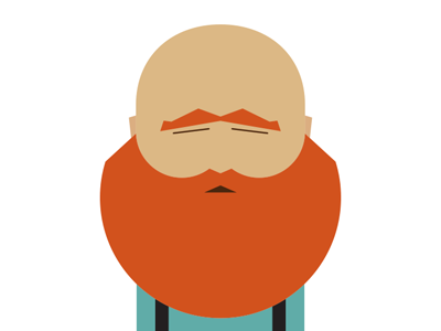 Lumberjack bald beard illustration jag nagra lumberjack minimalism suspenders vector