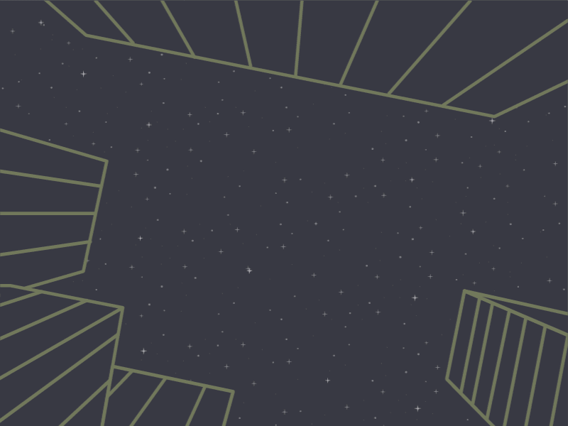 Hello Dribbble! basketball blue bottom view bounce night perspective shooting stars sky skyscrapers star trails stars type