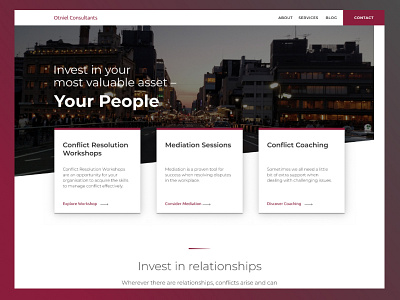 Corporate Landing interface design landing page marketing page ui