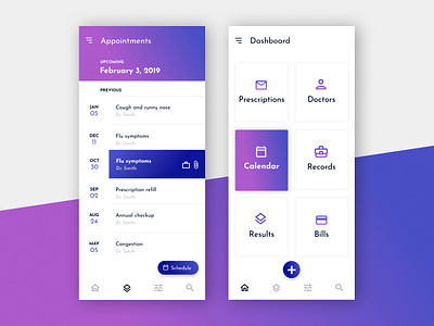 Medical Clinic App app appointment calendar card dashboard design doctor interface medical mobile product schedule to do ui ux ux ui wireframe