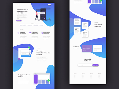 Landing Page app design illustration interface landing page product sass ui ux ux ui wireframe