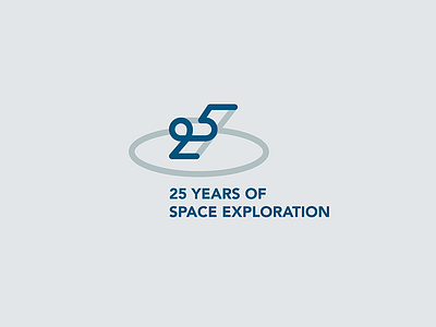 Space Exploration 25 experiment logo space years