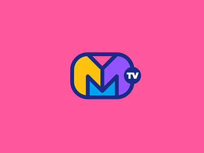 MTV logo m mail mark minimal mtv music pink tv