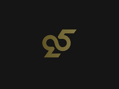 Twenty Five anniversary digits gold logo mark sign twenty five