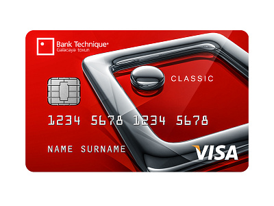 Bank Technique 3d bank card cash credit design finance money render