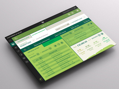 Accounting App - iPad & Desktop Screens accounting customers desktop flat green grey ipad stats