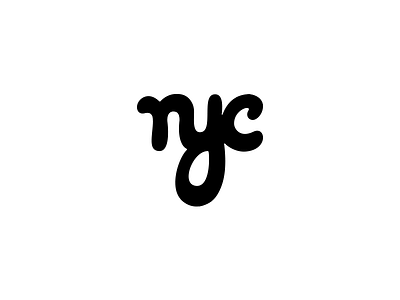 NYC monogram design icon lettermark logo minimalist monogram nyc simple typography usa vector