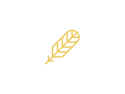 Feather animal brand icon identity logo mark simple symbol typography