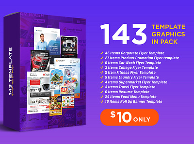 143 Template Graphics in Pack – Only 10 USD advertisement advertising agency branding business commercial corporate business flyer flyer illustration vector