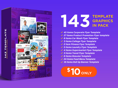 143 Template Graphics in Pack – Only 10 USD