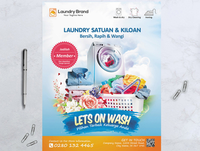 Laundry Flyer by Muhammad irvan on Dribbble