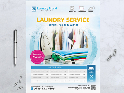 Laundry Flyer by Muhammad irvan on Dribbble