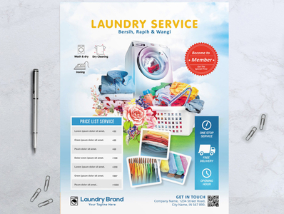 Laundry Flyer by Muhammad irvan on Dribbble