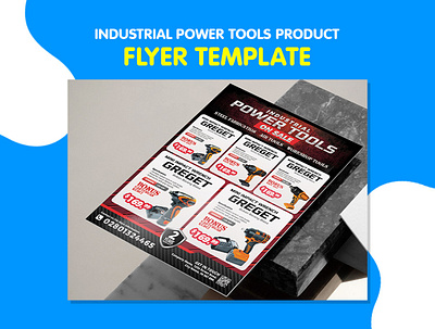 Industrial Power Tools Product Flyer Template advertisement corporate corporate business flyer flyer