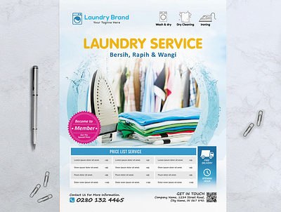 Laundry Services Flyer - Business Flyer advertisement business corporate corporate business flyer flyer