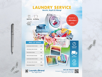 Laundry Services Flyer - Business Flyer advertisement business corporate corporate business flyer flyer