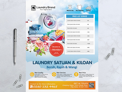 Laundry Services Flyer - Business Flyer advertisement business corporate corporate business flyer flyer