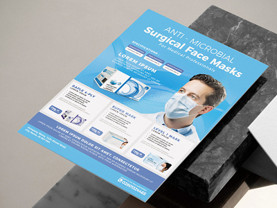 Product Flyer Template - Medical Disposable Face Masks advertisement business corporate corporate business flyer flyer