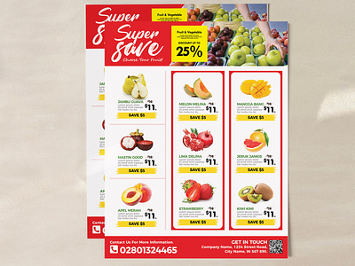 Supermarket and Grocery Catalog Flyer For  Promotion of Your Bus