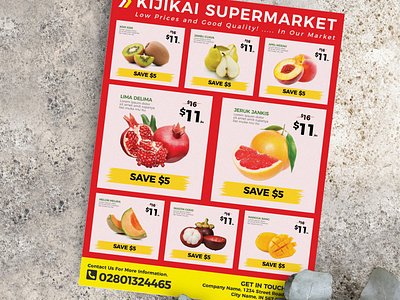 Supermarket and Grocery Catalog Flyer For  Promotion of Your Bus
