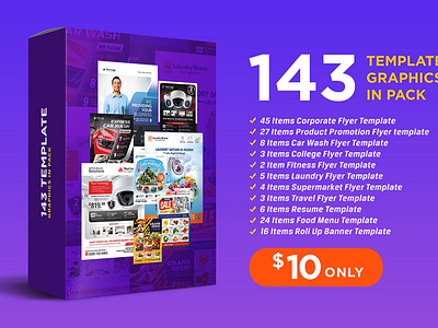 Graphic template ready to use advertisement business corporate corporate business flyer flyer