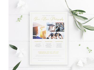 Printable Price Guide Graduation Photography Template advertisement advertising branding business business flyer corporate corporate business flyer design flyer flyer design