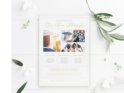 Printable Price Guide Graduation Photography Template