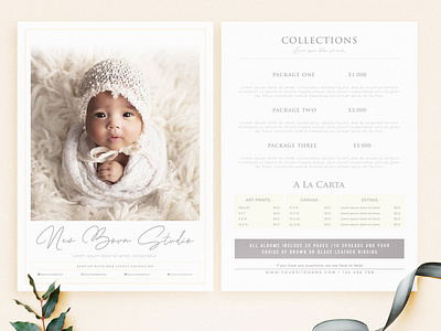 Printable Price Guide New Born Photography Template advertisement advertising branding business business flyer corporate corporate business flyer design flyer flyer design