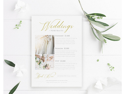 Printable Price Guide Wedding Photography Template advertisement advertising branding business business flyer corporate corporate business flyer design flyer flyer design