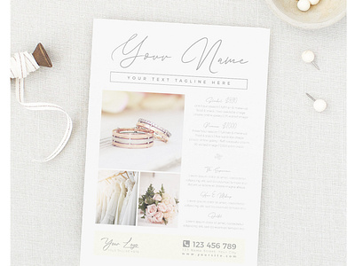 Printable Price Guide Wedding Photography Template advertisement advertising branding business business flyer corporate corporate business flyer design flyer flyer design