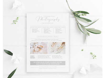 Printable Price Guide Wedding Photography Template advertisement advertising branding business business flyer corporate corporate business flyer design flyer flyer design