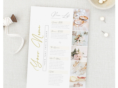 Printable Price Guide Wedding Photography Template