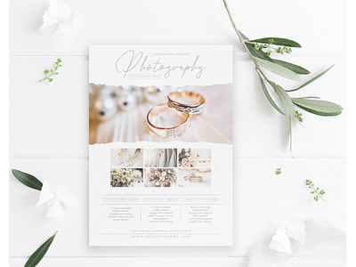 Printable Price Guide Wedding Photography Template advertisement advertising branding business business flyer corporate corporate business flyer design flyer flyer design