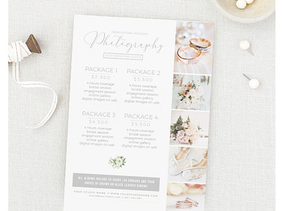 Printable Price Guide Wedding Photography Template advertisement advertising branding business business flyer corporate corporate business flyer design flyer flyer design