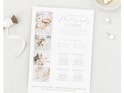 Printable Price Guide Wedding Photography Template advertisement advertising branding business business flyer corporate corporate business flyer design flyer flyer design